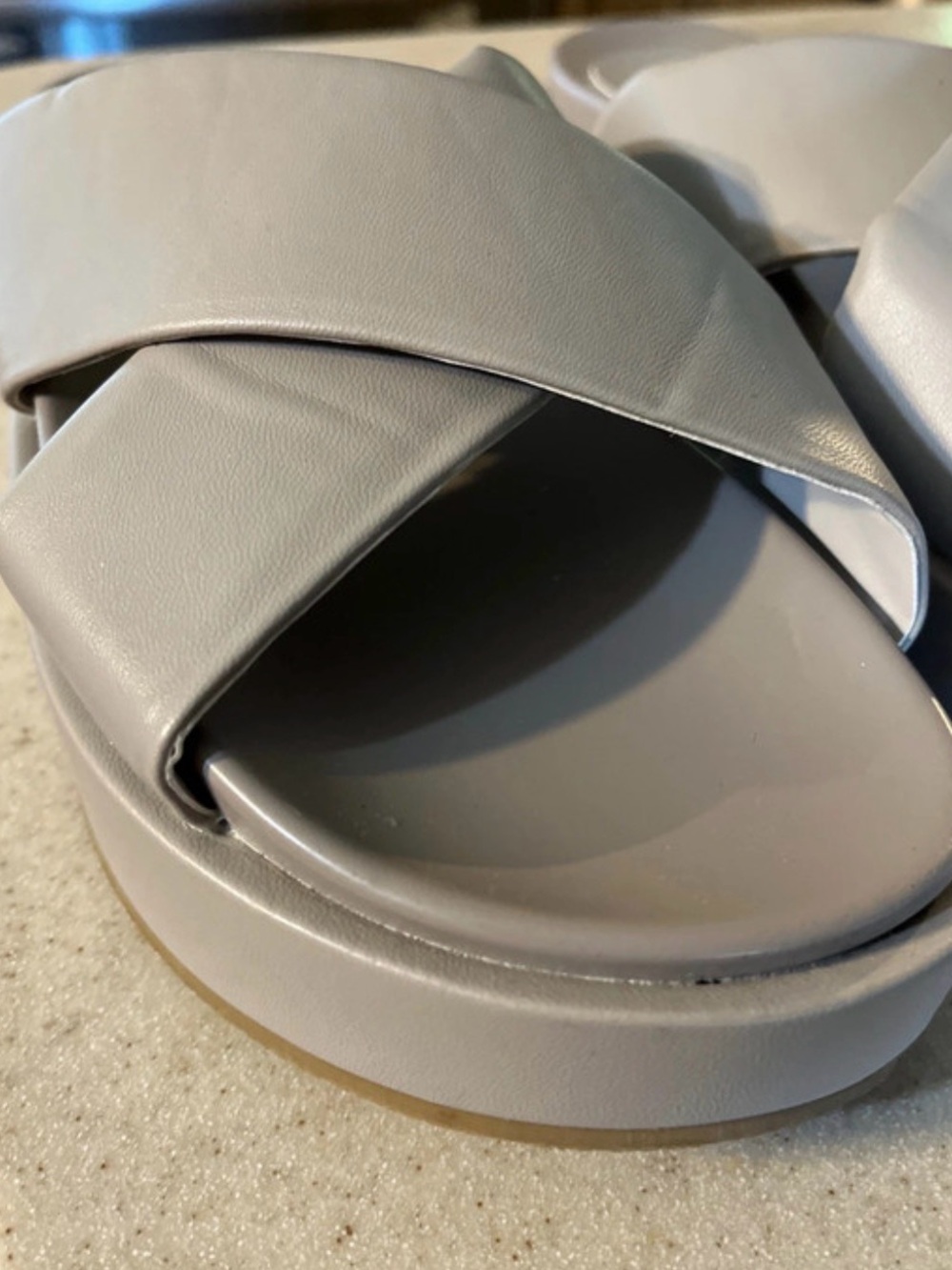 ShuShop Crisscross Slide Sandals in gray - Picture 3 of 6